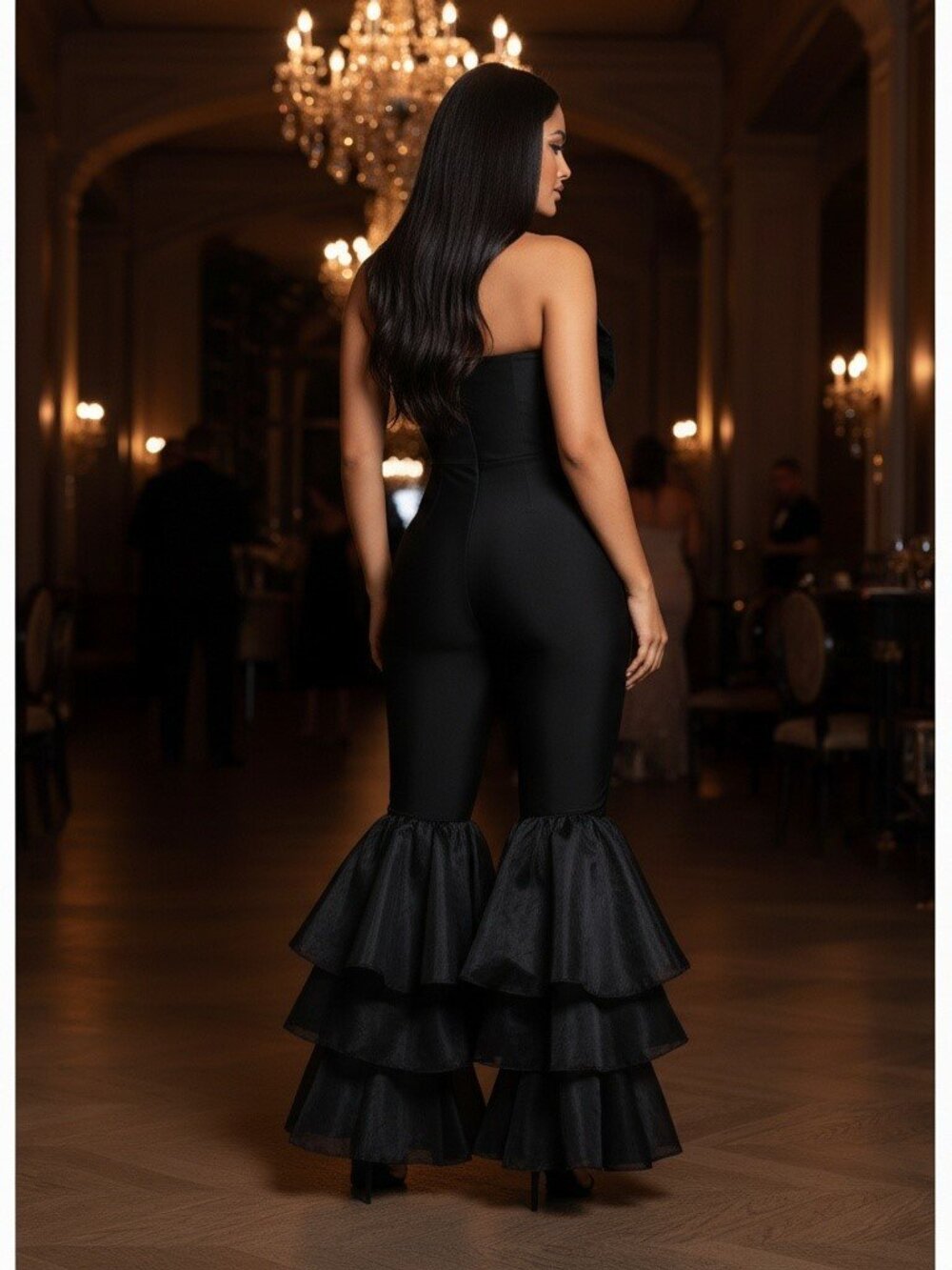 Bow & Ruffle Embellished Jumpsuit - Picture 3 of 3